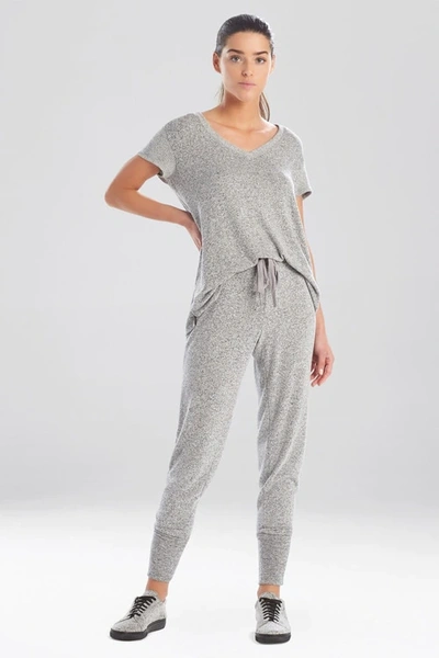 Natori Ulla V-neck Lounge Top In Heather Grey