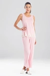 Natori Luxe Shangri-la Sleeveless Pajamas Set In Heather Rose Bloom