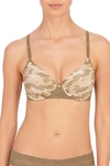 Natori Bliss Perfection Contour Underwire Soft Stretch Padded T-shirt Bra (32d) Women's In Sage Camo Print