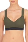 Natori Women's Dynamic Convertible Contour Sport Bra 751245 In Rosemary/black