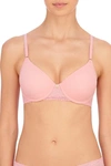 NATORI INTIMATES BLISS PERFECTION CONTOUR UNDERWIRE SOFT STRETCH PADDED T-SHIRT BRA WOMEN'S,721154-PINK ICING-32DD