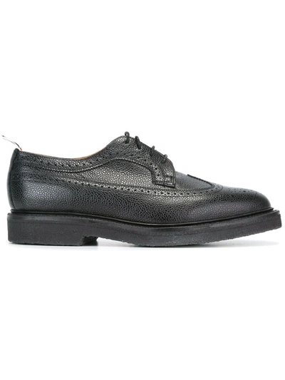 Thom Browne Longwing Brogues Shoes In Black