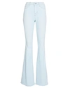 L Agence Kendra High Waist Crop Flare Jeans In Bleach Down