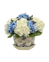 Winward Hydrangea Berry Faux Floral Arrangement In Vase