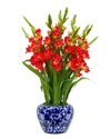 Winward Gladiolus In Fish Bowl Faux-floral Arrangement