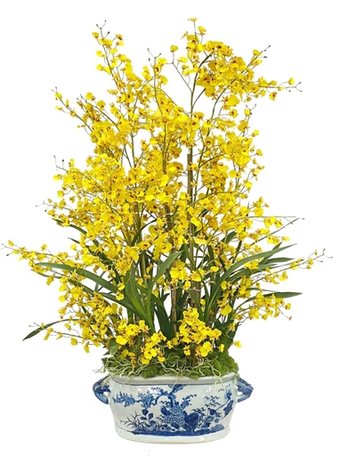 Winward Oncidium Faux Floral Arrangement In Pot