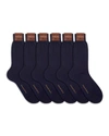Stefano Ricci Men's 6-pack Solid Cotton Socks In Dark Blue