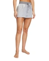 Pj Harlow Mikel Silky Lounge Shorts In Silver