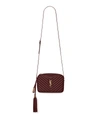 Saint Laurent Lou Medium Monogram Ysl Calf Crossbody Bag In Red