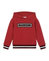 DOLCE & GABBANA BOY'S LOGO SCRIPT COTTON PULLOVER HOODIE,PROD238720493