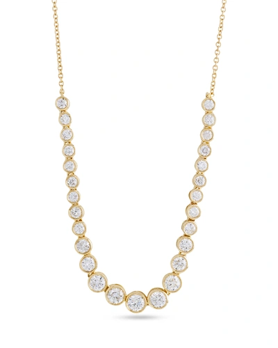 Stone And Strand Let It Slide Diamond Tennis Necklace In Gold