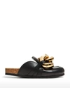 Jw Anderson J. W. Anderson Chain Loafers With Prominent Silver Chain Detail In Black