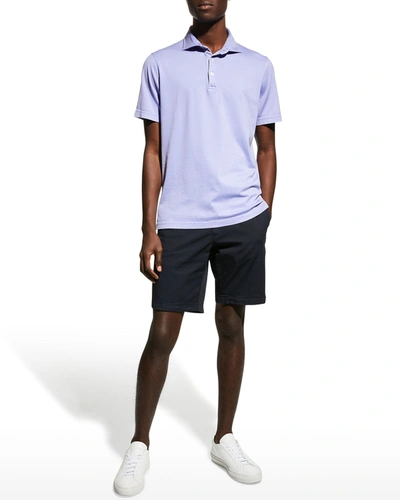 Fedeli Men's Zero Jersey Polo Shirt In 63 Purple