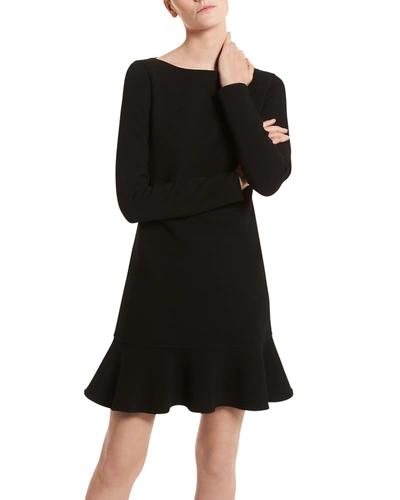 Michael Kors Long-sleeve Dance Shift Dress In Black