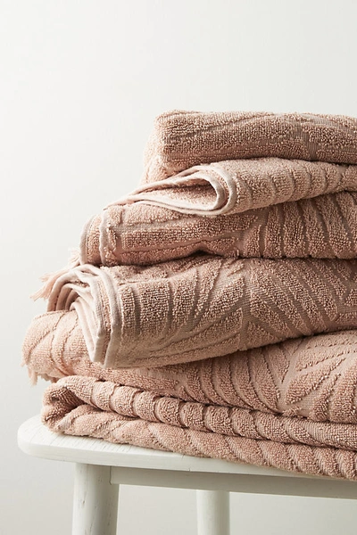 Slowtide Kal Bath Towel Collection By  In Orange Size Hand Towel