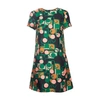 La Doublej Mini Flared Dress With Deco Print In Deco