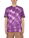 Msgm Crew Neck T-shirt In Lilac