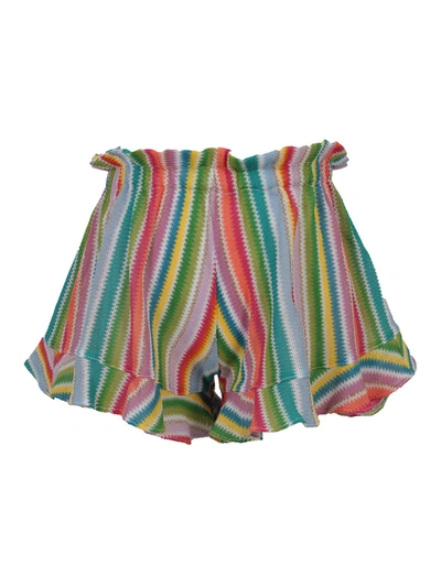 Mc2 Saint Barth Teen Ander Striped Shorts In Multicolour