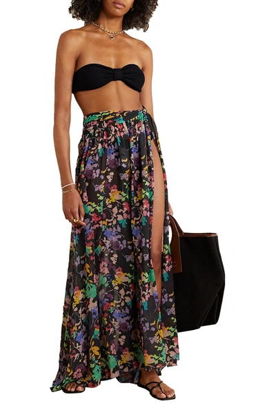 Caroline Constas Hera Floral-print Chiffon Maxi Skirt In Multi