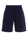 Apc Coed Printed Cotton-jersey Drawstring Shorts In Blue
