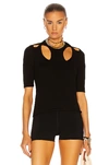 Chloé Cutout Cotton And Wool-blend Sweater In Black
