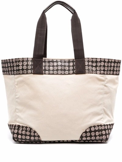 10 Corso Como Geometric-print Canvas Tote In Neutrals