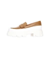 Ganni Classic Calfskin Chunky-heel Penny Loafers In White
