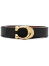 Coach Signature Buckle Reversible Belt In Black