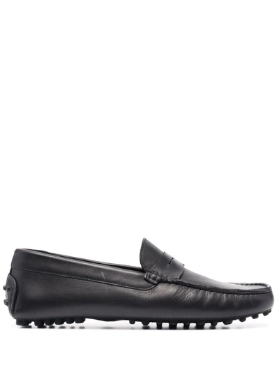 Scarosso Michael Square-toe Loafers In Black