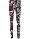 La Doublej Fire Flower-print Performance-jersey Leggings