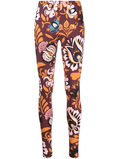 La Doublej Floral-print Leggings In Selva