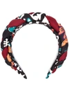 La Doublej Rapunzel Mix-print Headband In Fire Flower