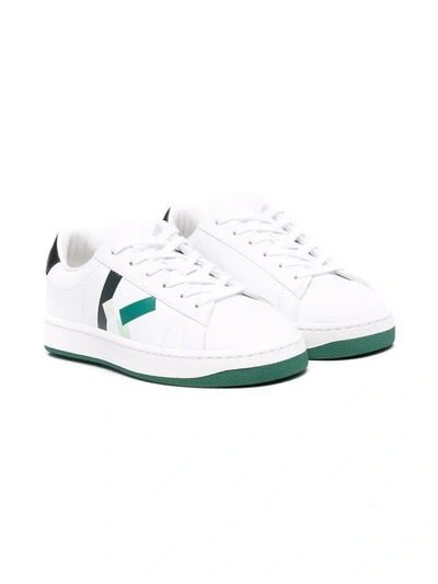 Kenzo Kids' Kourt K Low-top Sneakers In White