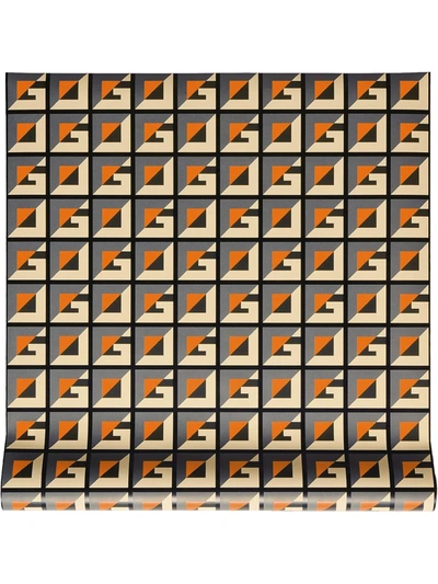 Gucci Square G Wallpaper In Orange