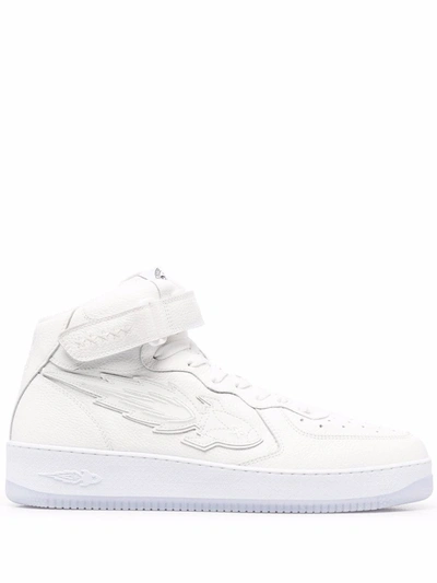 Enterprise Japan Ej Rocket Mid-high Lace-up Sneakers In White