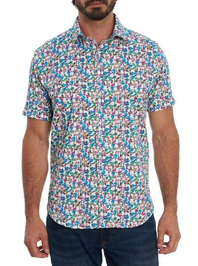 Robert Graham Jam Out Regular Fit Print Short Sleeve Button-up Shirt In Multi