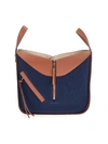 LOEWE HAMMOCK SMALL BAG IN TAN AND NAVY BLUE colour
