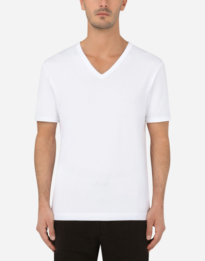 Dolce & Gabbana T-shirt Aus Baumwolle In White