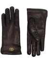 GUCCI GUCCI DOUBLE G LEATHER GLOVES