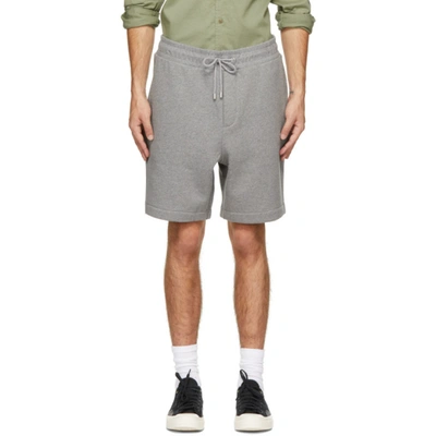 Frame Drawstring-waist Cotton-blend Jersey Shorts In Gray