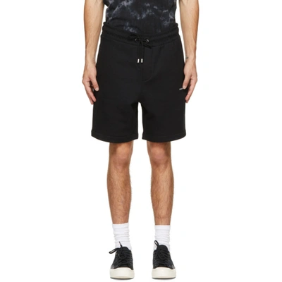 Frame Drawstring-waist Cotton-blend Jersey Shorts In Noir