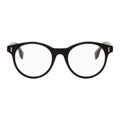 Fendi Black Modified Oval 'forever ' Glasses In 0807 Black