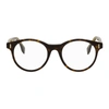 FENDI TORTOISESHELL MODIFIED OVAL 'FOREVER FENDI' GLASSES