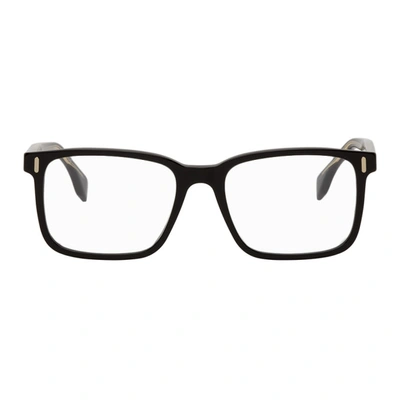 Fendi Black Rectangular Glasses In 0807 Black