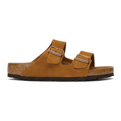 Birkenstock Arizona Suede Sandals In Brown