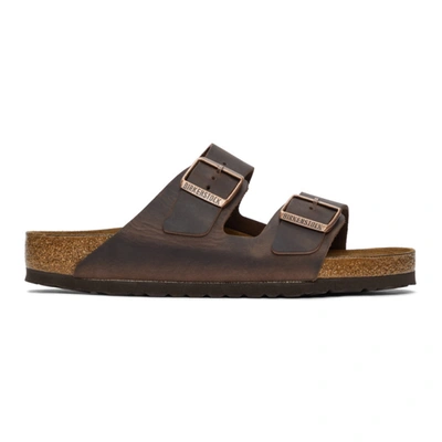Birkenstock Arizona Two-straps Faux Leather Sandals In Brown