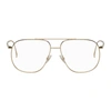 FENDI GOLD STEEL AVIATOR GLASSES