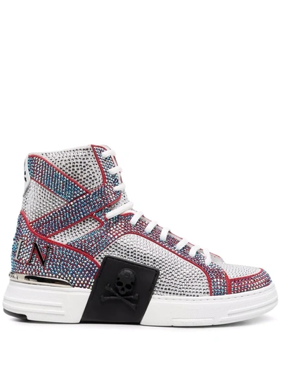 Philipp Plein Money High-top Trainers In Weiss