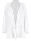 Amir Slama Slouch Hooded Parka In Weiss