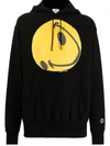 Readymade Collapsed Face Hoodie In Schwarz